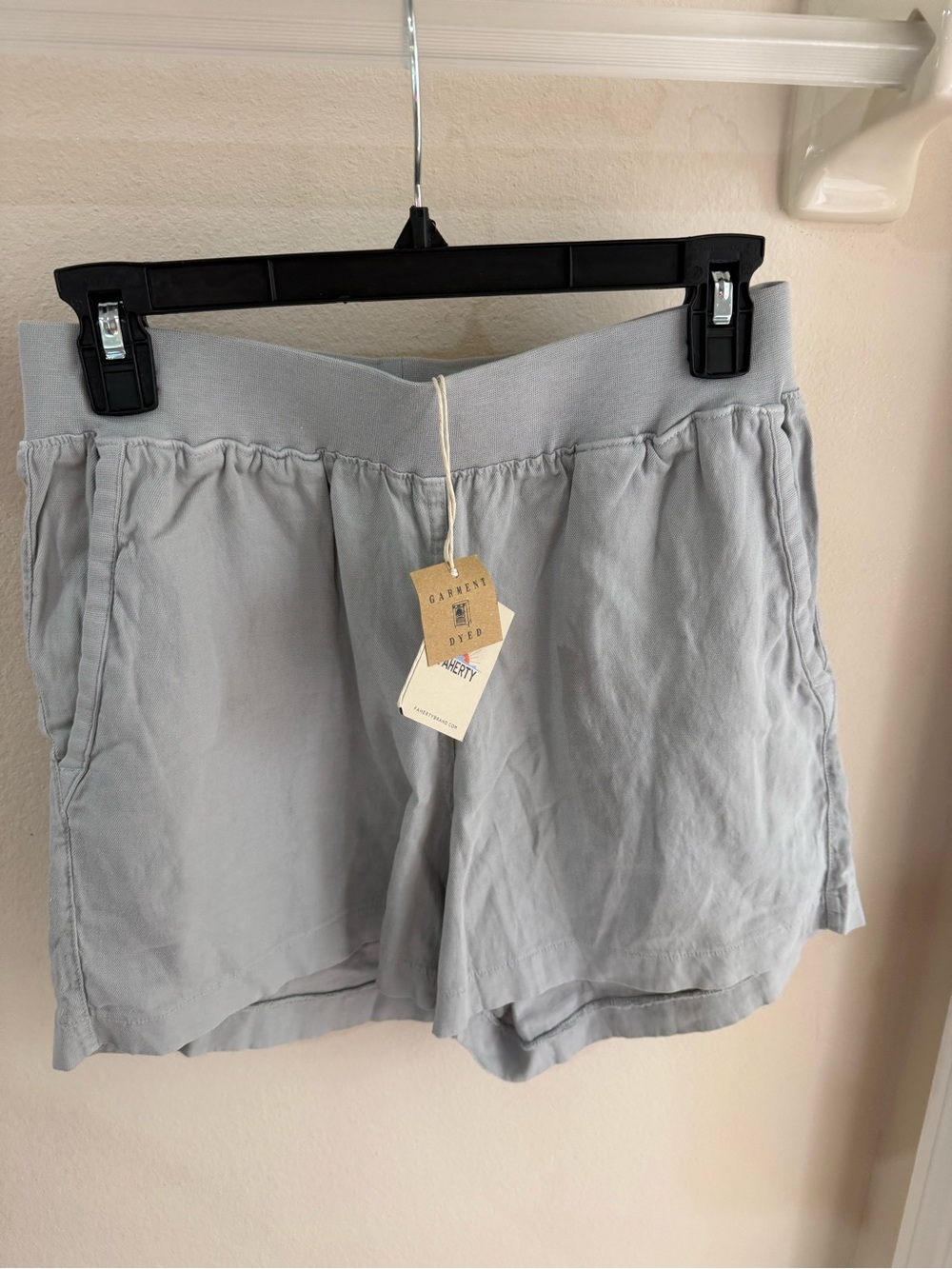Faherty Light Gray High-Waist Men's Casual Shorts